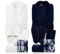 Nada Home Completo bagno asciugamani accappatoi set uomo donna in spugna di cotone 7121