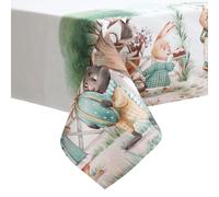 Nada Home Copritavolo Pasquale Maestri Cotonieri tovaglia Pasqua 12 posti in cotone 6562