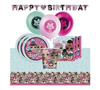 Nada Home Kit Party LOL Surprise 16 Persone Bicchieri Piatti tovaglia tovaglioli 3208 Multicolore Unica