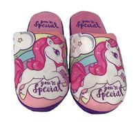 NADA HOME Pantofole Invernali Unicorno Ciabatte Peluche Bambina e Ragazza Bimba 1310 Rosa 38-39