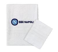 Nada Home Set Asciugamani Bagno 1+1 SSC Napoli Originale in Spugna di Puro Cotone 6131