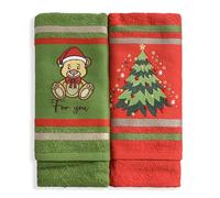 Nada Home Set Strofinacci Natalizi Maestri Cotonieri Canovacci Spugna 2 Pezzi Natale 6237