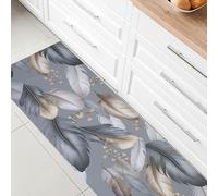 Nada Home Tappeto cucina passatoia antiscivolo a metro stampa digitale Piume gommato 7122