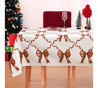 Nada Home Tovaglia Natalizia 18 posti antimacchia fiocco Natale impermeabile no stiro 6909