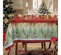 Nada Home Tovaglia Natalizia antimacchia no stiro Copritavolo Natale 12 posti 140x240cm 6980