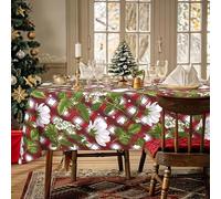 Nada Home Tovaglia Natalizia rettangolare 24 Posti Copritavolo Twill stampato 6974