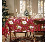 Nada Home Tovaglia Natalizia rettangolare 6 Posti Copritavolo Twill stampato 6974