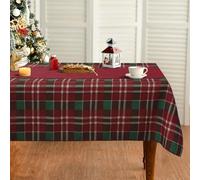 Nada Home Tovaglia Natalizia Tartan loneta con runner Natale 12 Posti 6969