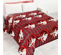 Nada Home Trapunta natalizia piumone invernale letto matrimoniale tartan Babbo Natale 6508