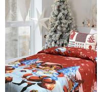 Nada Home Trapunta natalizia piumone invernale letto singolo 1 posto Babbo Natale 6513