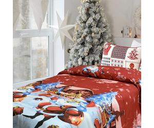 Nada Home Trapunta natalizia piumone invernale letto singolo 1 posto Babbo Natale 6513