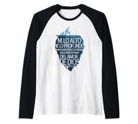 Nada NOS Separará del Amor de Dios Romanos 8:39 Iceberg Maglia con Maniche Raglan