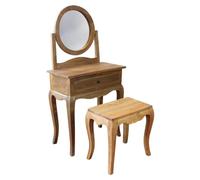 NADA - toletta con sgabello in legno di mogano