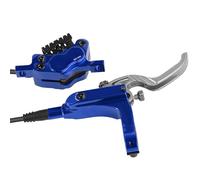 NADCFN Freno a Disco Idraulico MTB a 4 pistoncini 850mm 1500mm Pastiglie Freno di Raffreddamento Pressione Olio AM DH Freno a Disco per Mountain Bike(Blue-Right Rear)