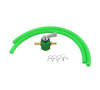 NADCFN Motoseghe Rubinetto Carburante Benzina Universale in Linea da 6 mm, Interruttore ON/off CNC, Adatto per Honda, Adatto per Yamaha, Adatto per Kawasaki Kit carburatore(Green Set)