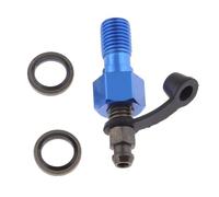 NADCFN Pinza Freno a Disco Bullone Banjo per Pinza Freno Cilindro Principale e nipplo di spurgo/Vite Adatto per bullone in Lega di Alluminio Kawasaki M10 x 1,25 mm Freno Anteriore(Blue)