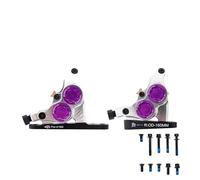 NADCFN Pinze a Disco Idraulico a Montaggio Piatto a 4 pistoncini Morsetti Olio Minerale Freni Termici CNC in Alluminio per Bicicletta da Strada(No Rotor Silver)