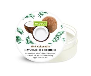 NADEOS Crema deodorante naturale al cocco 40 g