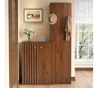 NADEUSAK Set appendiabiti 115 x 38,5 x 191,5 cm, con spazio di archiviazione, guardaroba compatto, scarpiera, corridoio, con gancio appendiabiti (Non è un prodotto one-piece, Requires Drilling and