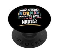NADIA Personalized Name Funny Cute Custom NADIA Name PopSockets PopGrip Adesivo