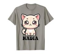Nadia - Simpatico gattino per bambine con nome Nadia Maglietta