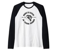 Nadie Es Ilegal En Tierra Robada - Nessuno è illegale Maglia con Maniche Raglan