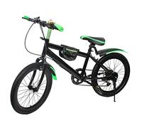 NadineDutol Bicicletta da 20 pollici per bambini, 7 marce, BMX, mountain bike, City bike, doppia modalità freno, protezione della catena, antiscivolo e resistente all'usura, verde