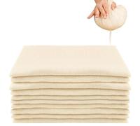 Nadinsta 10 Pezzi Garza Alimentare, 50 x 50 cm Cheese Cloth, Garza Alimentare per Filtrare per Filtrare Riutilizzabile Lavabile Cucina Panno per Formaggio, Succhi di Frutta, Tofu, Caffè, Vino