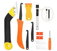 Nadinsta 10 pezzi Raschietto per Fughe Piastrelle, Grattoir joint carrelage, Con 5 Lame di Ricambio Utensile per pulisci fughe piastrelle, Strumento per Rimozione Delle Fughe per Bagno, Cucina