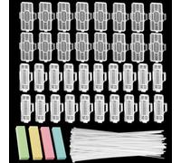 Nadinsta 60 Pezzi Etichette Per Cavi Trasparente, Segnacavi Elettrici In Materiale Di Nylon Scatola Con 60 Fascette e Etichette, Etichetta Marcatore Cavo Per La Marcatura e La Classificazione Di Va