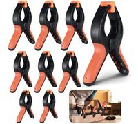 Nadinsta 8 Pezzi Morsetti a Molla Grandi, 3/4 /6 Pollic Fermagli a Molla Nylon, Nylon Pesanti Morsetti Con Ganasce Mobili, Morsetti In Mussola Resistente Per Falegnameria,Foto Da Sfondo, Teloni