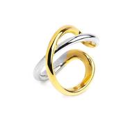 NADIR Anello Donna Marlù 33AN0046GS-18 incrociato bicolore Acciaio Oro e Silver