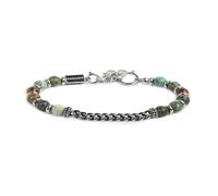 NADIR Bracciale Unisex Marlù 13BR136 sfere in pietra e dischetti acciaio con catena centrale