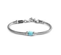 NADIR Bracciale Unisex Marlù 13BR137-T catena snake con sfera centrale turchese