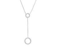 NADIR Collana Donna Marlù con due cerchi e zirconi 31CN0016-W