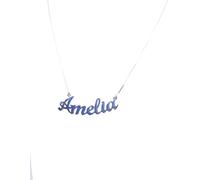NADIR Collana Unisex Nome in Argento 925% Anallergico Made in Italy (Amelia)