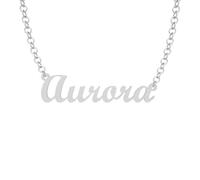 NADIR Collana Unisex Nome in Argento 925% Anallergico Made in Italy (Aurora)