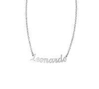 NADIR Collana Unisex Nome in Argento 925% Anallergico Made in Italy (Leonardo)