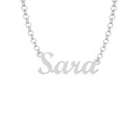 NADIR Collana Unisex Nome in Argento 925% Anallergico Made in Italy (Sara)