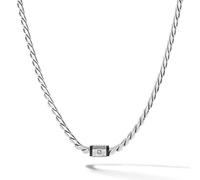 NADIR Collana Uomo Comete Acciaio PVD Nero Diamante UGL774