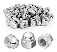 Nadisean 100 Pezzi Dado Cieco a Calotta Set, Dadi Ciechi M8 DIN 1587, Dadi Cappuccio M8 in Acciaio Inox di alta Qualità A2-70 con 1 Scatola di Stoccaggio, per VitiBarre Filettate e Bulloni Filettati