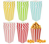 Nadisean 50 Pezzi Scatole di Popcorn, 5 Colori Sacchetti Pop Corn，Mini Striscia porta pop corn festa, Contenitori Pop Corn, Scatole Pop Corn per Feste, Compleanno, Carnevale, Cinema