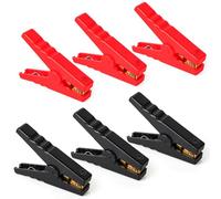 Nadisean 6 Pezzi Pinze per Cavi Batteria Auto 100A, Morsetti a Coccodrillo Isolati, Clip a Coccodrillo per Batteria in Rame per Cavi Batteria Auto, Pinze Batteria Piccole per Veicoli Camion Auto