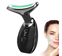 Nadove Micro-Glow Facial, Nadove Micro Glow Face Sculptor, Dispositivo di Bellezza Antirughe, Massaggiatore viso-collo con con 3 modalità e 3 LED, Massaggiatore facciale per le donne (Nero)