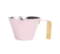 Nadsrpn da caffè - 100 ml con doppio beccuccio - da caffè in acciaio con manico, per tè, latte, cioccolata calda, birra fatta in casa, cucina, ristorante, latte e cappuccino