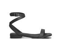 NAE Basil sandali vegan neri ananas donna fascia pinatex cinturino vegan shoes - Colore: Nero, Taglia: 40