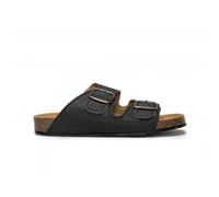 NAE Darco scarpe Unisex ciabatte doppia fascia pinatex vegan shoes - Colore: Nero, Taglia: 37