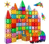 NAETANY Blocchi Magnetici per Bambini, 100 pezzi Giocattoli Magneti per Bambini Divertente e Creativo Blocchi Magnetici Giocattoli Montessori per Ragazzi di 3 4 5 6 7 8 Anni Regali di Compleanno