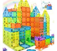 NAETANY Blocchi Magnetici per Bambini 122 pezzi Costruzioni Magnetiche Giocattoli Magneti per Bambini Montessori per Ragazzi Giochi per Bambini di 3 4 5 6 7 8 Anni