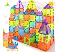 NAETANY Costruzioni Magnetiche, 92 Pezzi Giochi Magnetici per Bambini 3D Costruzione Magnetica per Bambini Educativi Calamite Montessori Costruzioni per Ragazza Ragazzo 3 4 5 6 7 8 anni